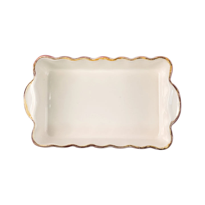 Vietri Italian Baker Small Rectangle, Red