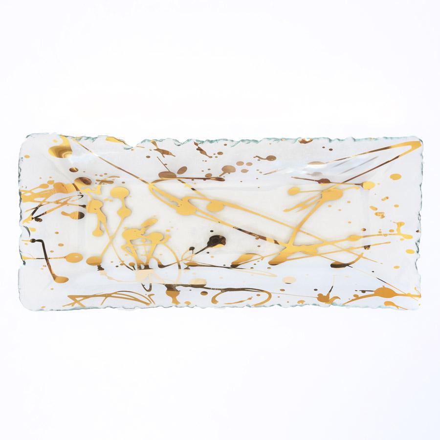 Annieglass Jaxson Appetizer Tray, Gold