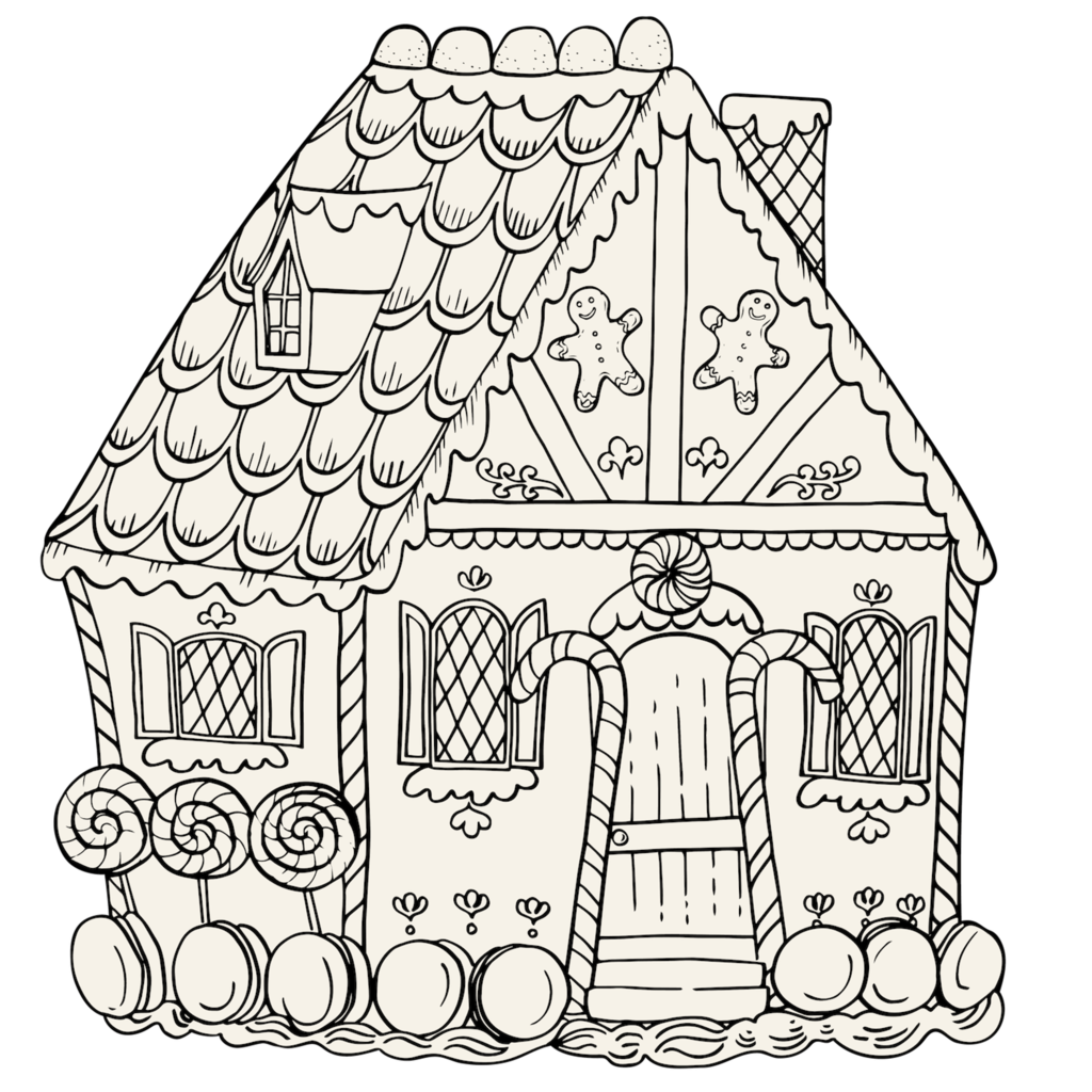 Hester and Cook Die Cut Gingerbread House Coloring Placemat