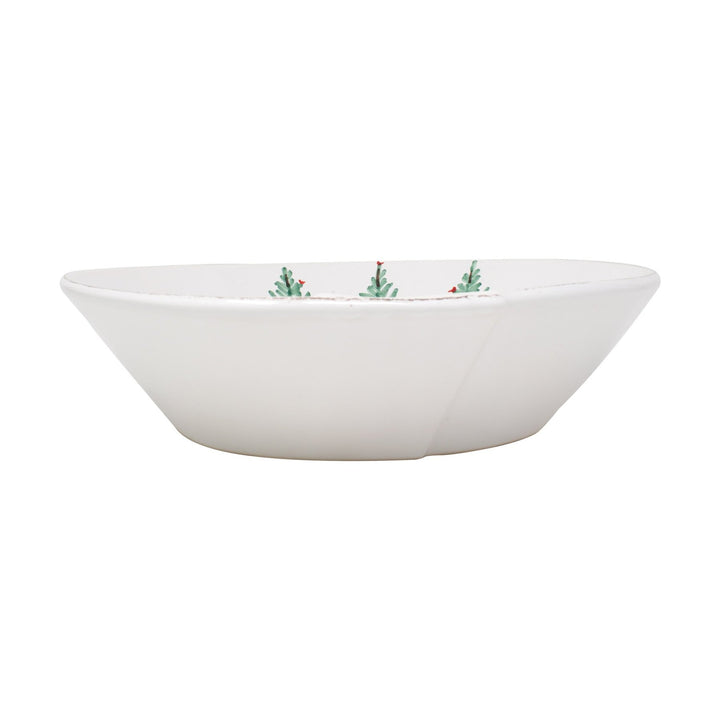 Vietri Lastra Holiday Large Shallow Serve Bowl