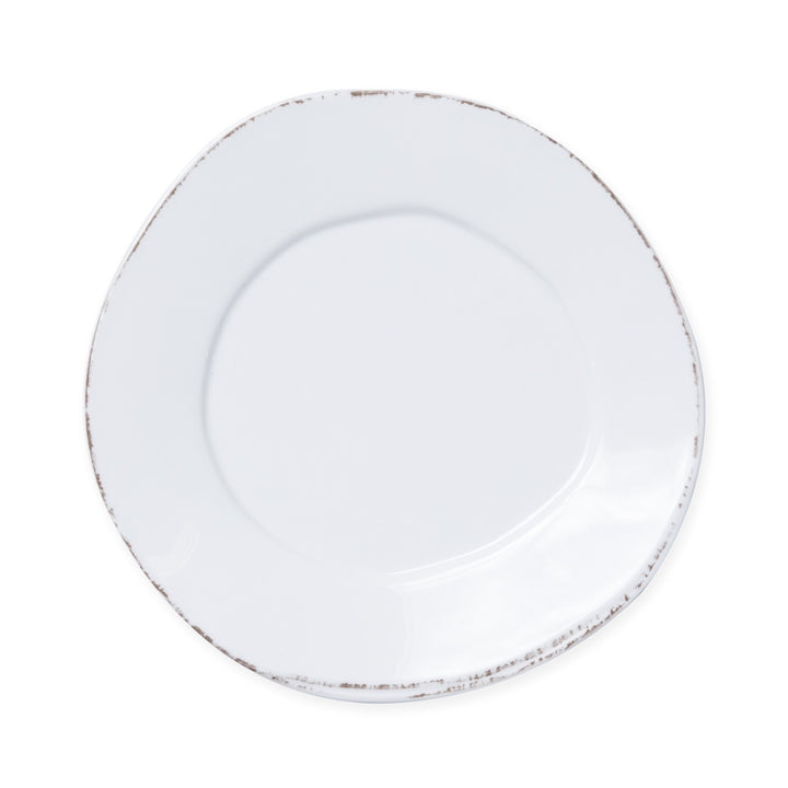 Vietri Lastra Melamine White Salad Plate