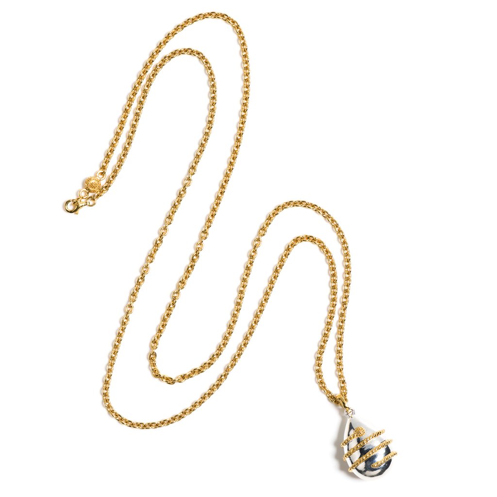 Capucine de Wulf Lily Dew Drop Pendant Necklace, Gold/Silver