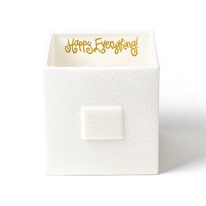 Happy Everything White Small Dot Medium Mini Nesting Cube