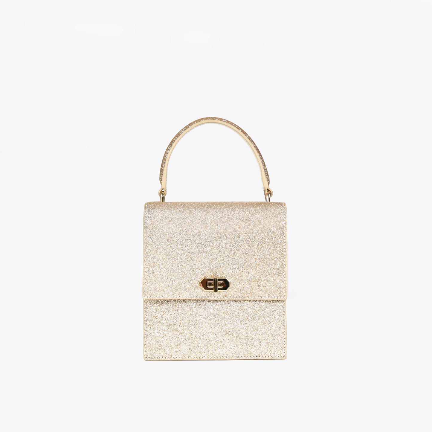 Neely and Chloe Mini Lady Bag-Glitter Gold