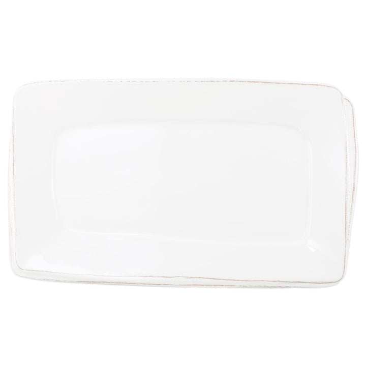 Vietri Lastra Melamine White Rectangular Platter