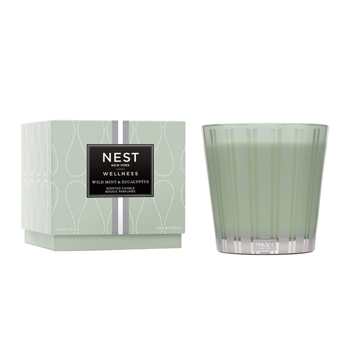 NEST Fragrances, Wild Mint & Eucalyptus 3-Wick Candle