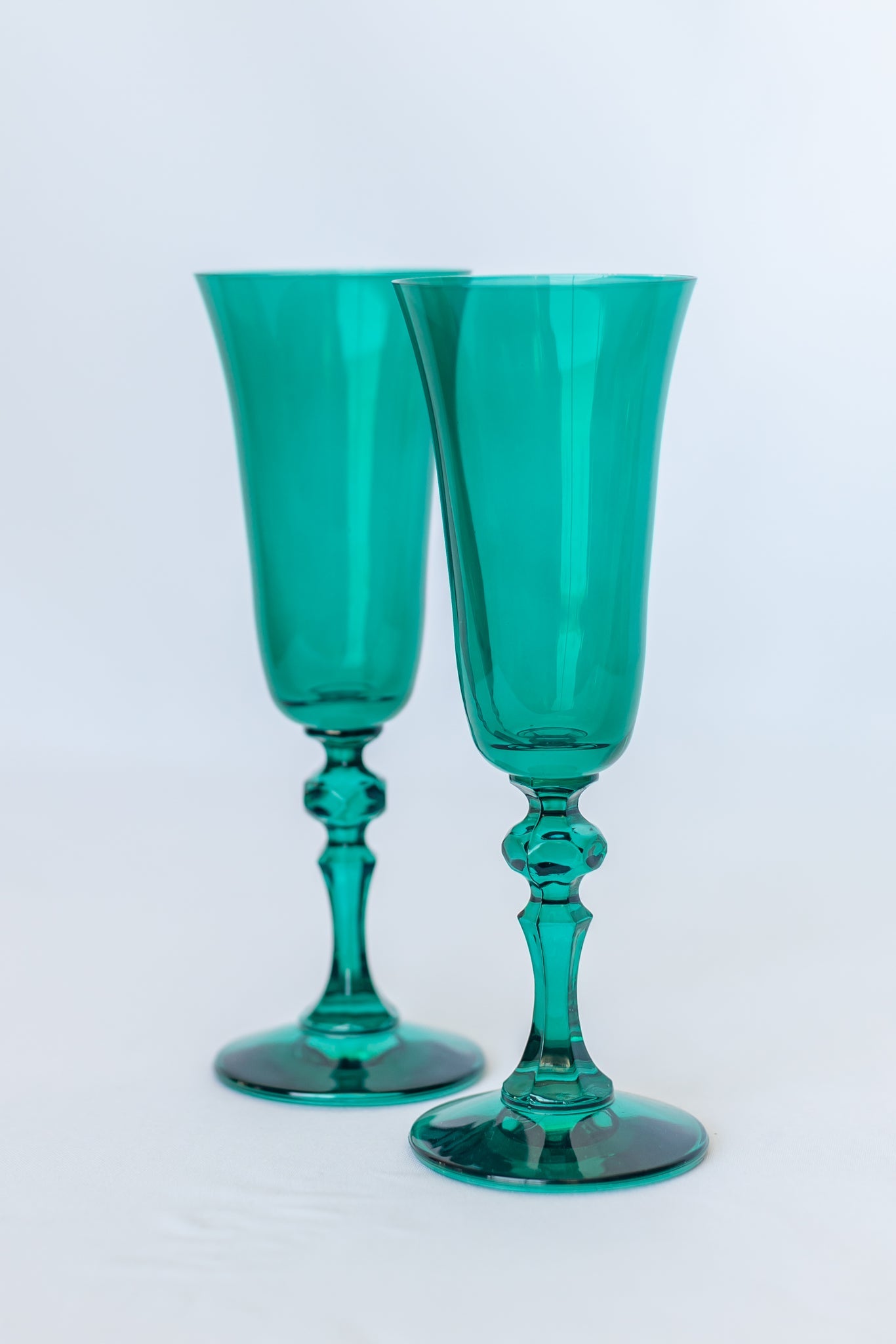 Estelle Colored Glass, Regal Flute, Set of 2