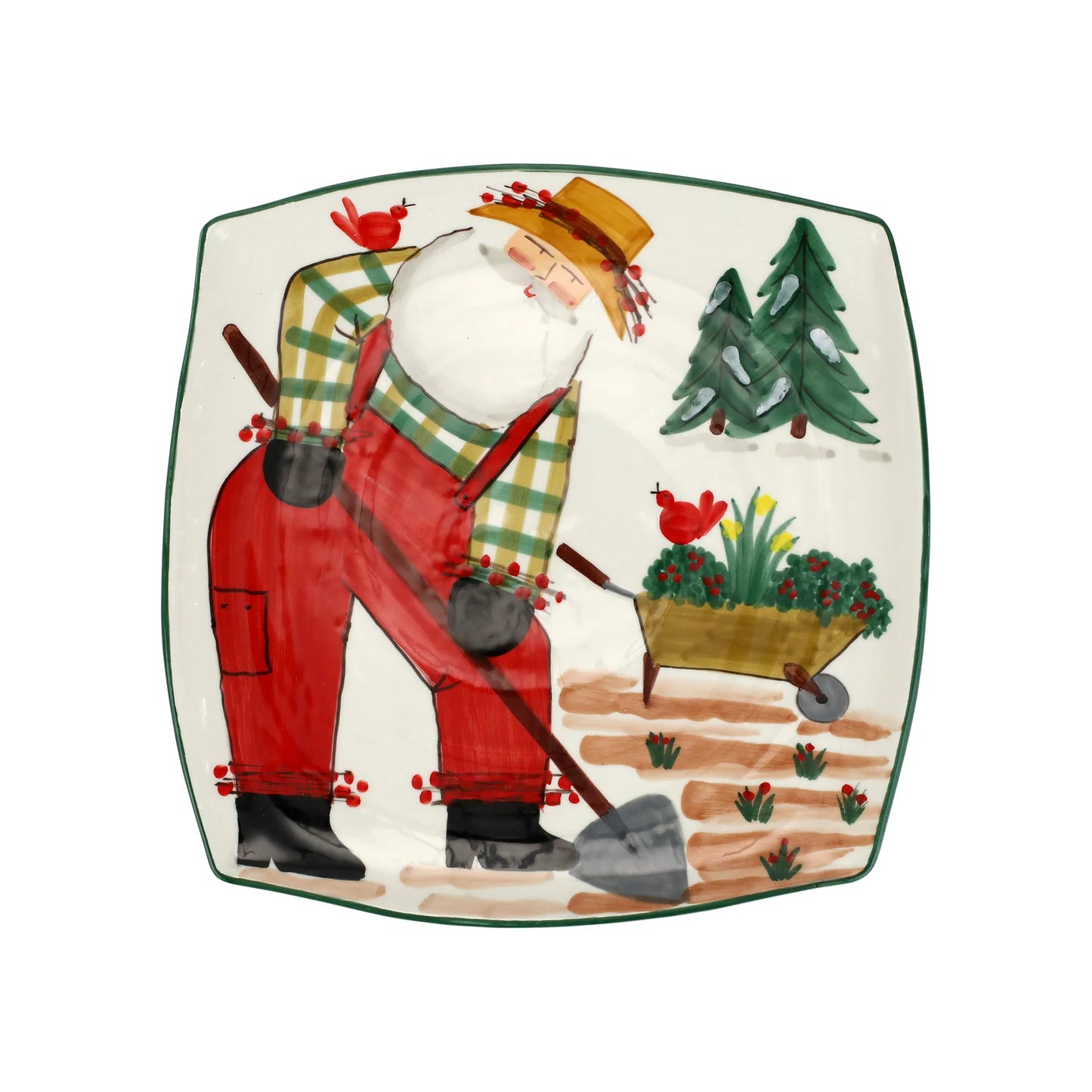 Vietri Old St. Nick 2022 Limited Edition Square Platter