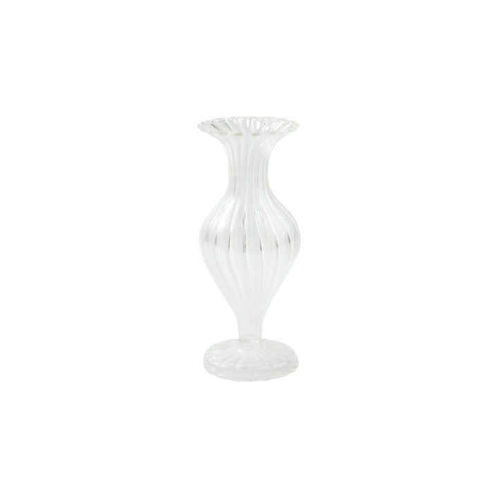 Vietri Ottico Glass Bud Vase/Candleholder, Short Set of 2