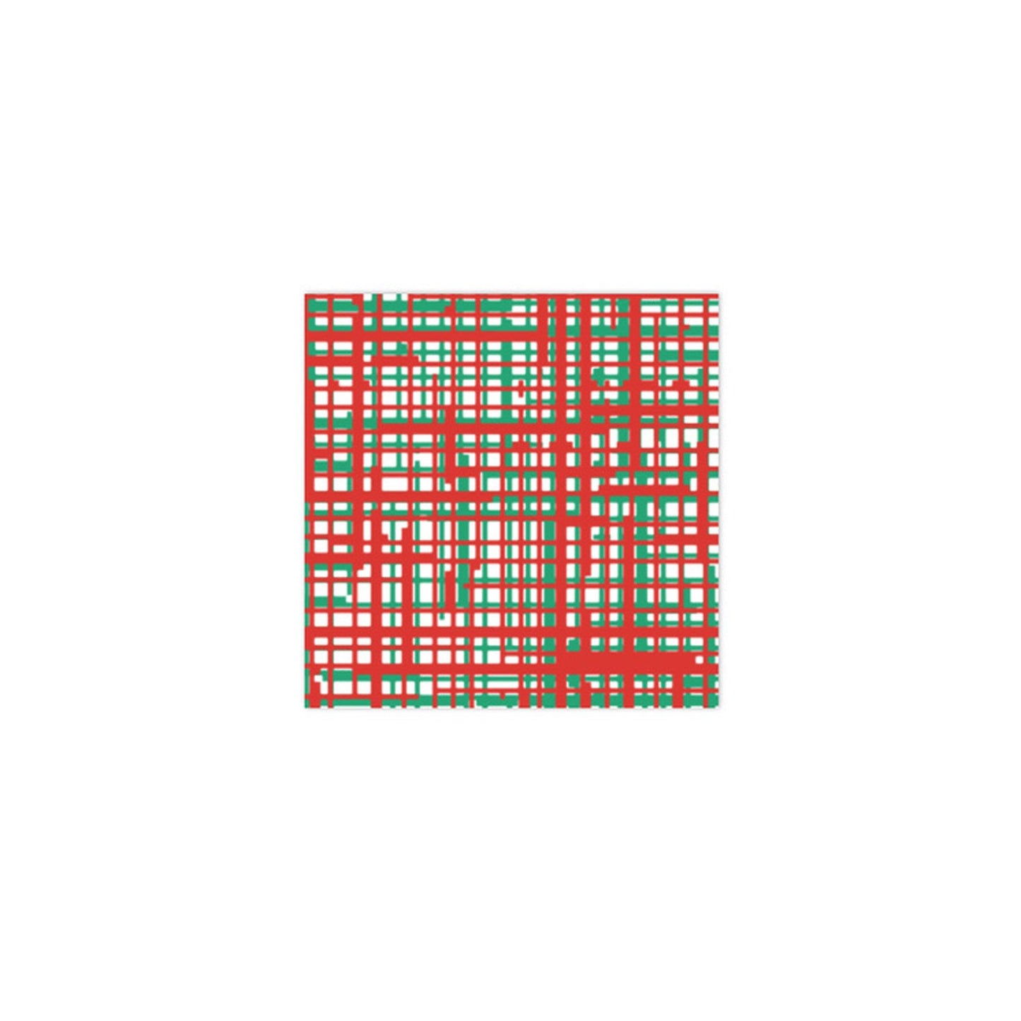 Vietri Papersoft Napkin Plaid Green & Red Cocktail Napkins (Pack 20)