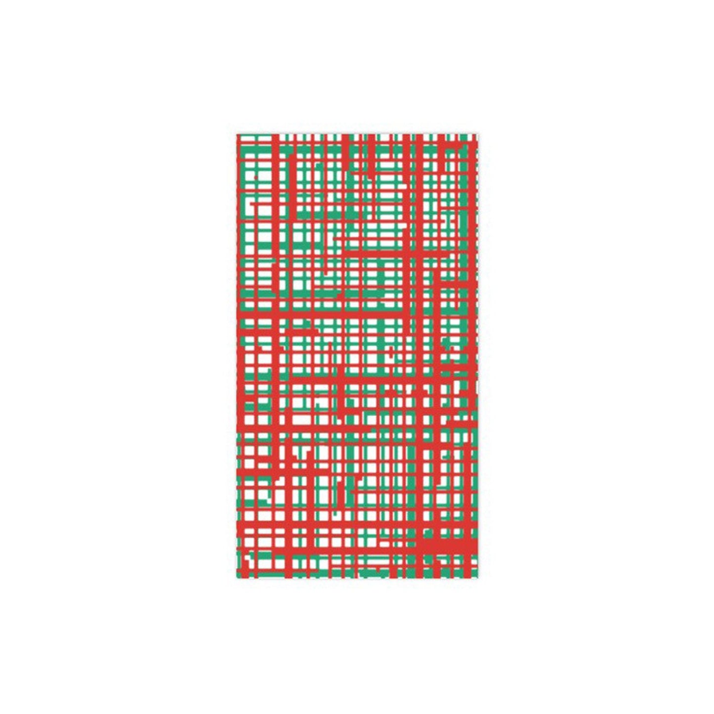Vietri Papersoft Napkin Plaid Green & Red Guest Towel (Pack 20)