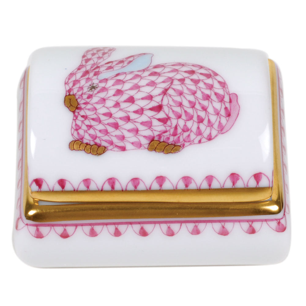 Herend Tooth Fairy Box, Pink Bunny
