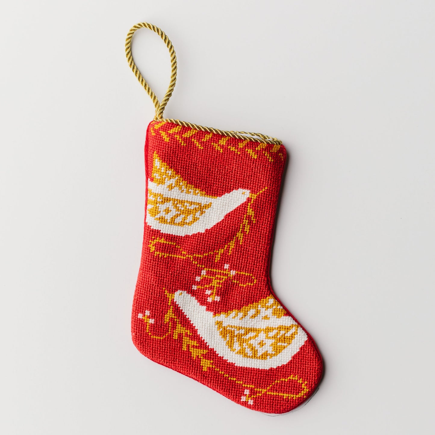 Bauble Stockings, Peace on Earth - Red