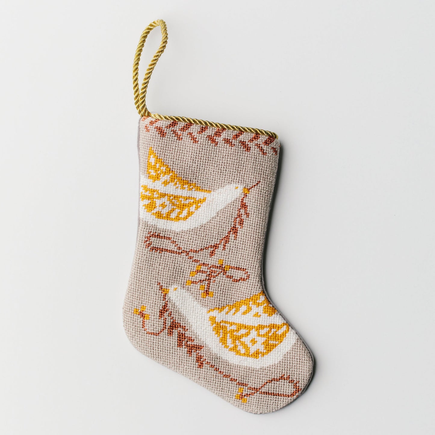 Bauble Stockings, Peace on Earth - Gold