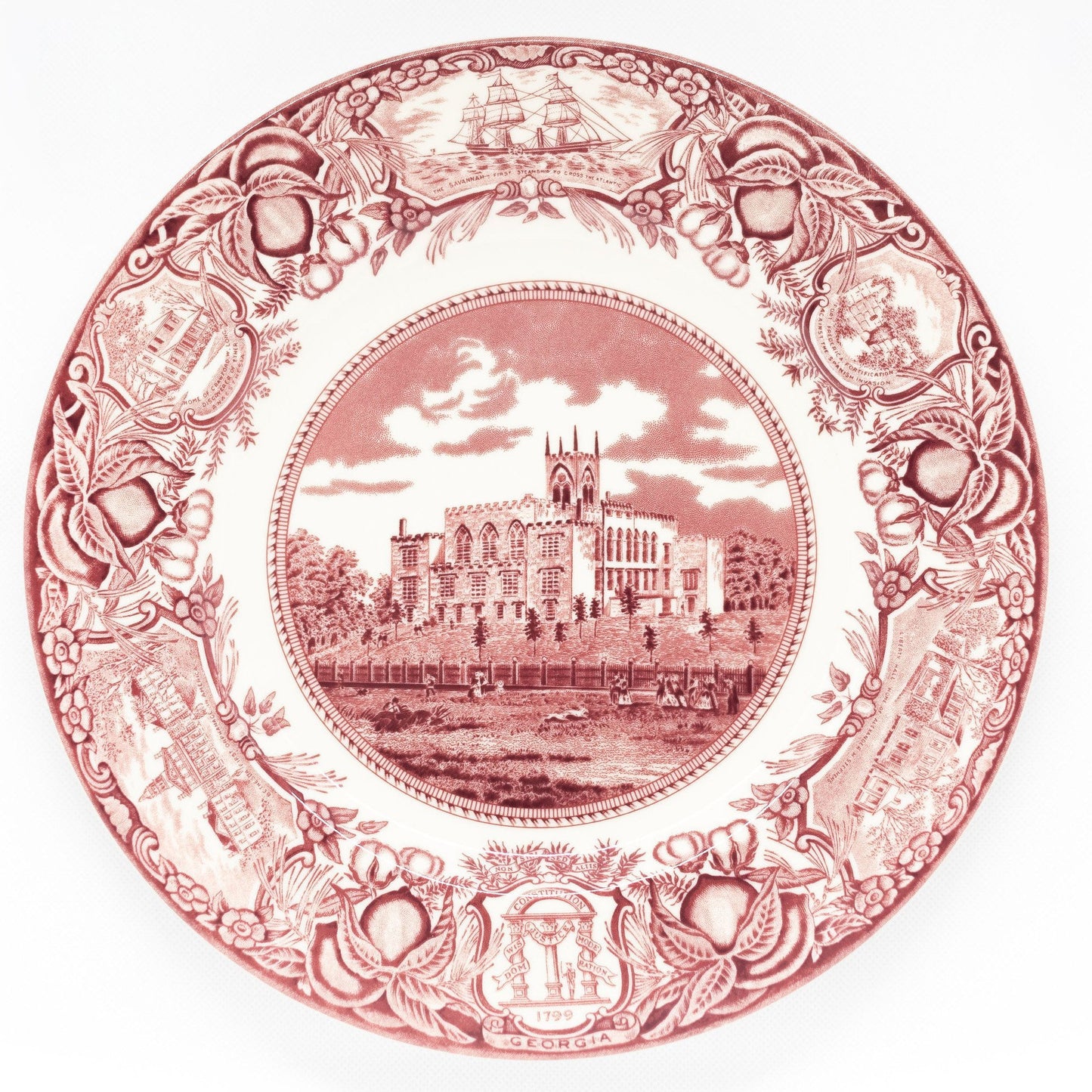 Georgia Plate Pink #9 - Old Capitol, Milledgeville