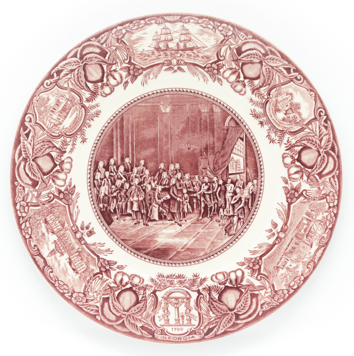 Georgia Plate Pink #2 - Tomochichi & Co.