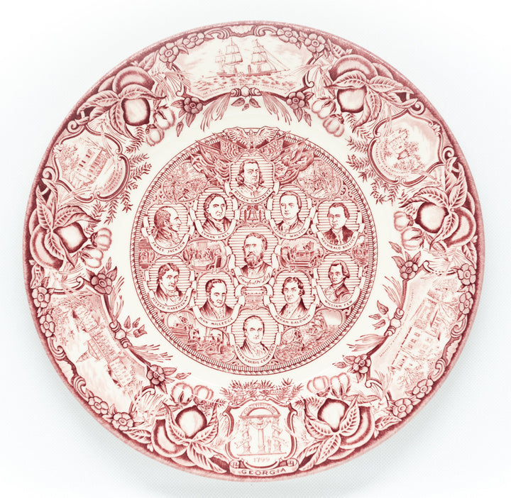 Georgia Plate Pink #11 - Portraits: Revolutionary Era