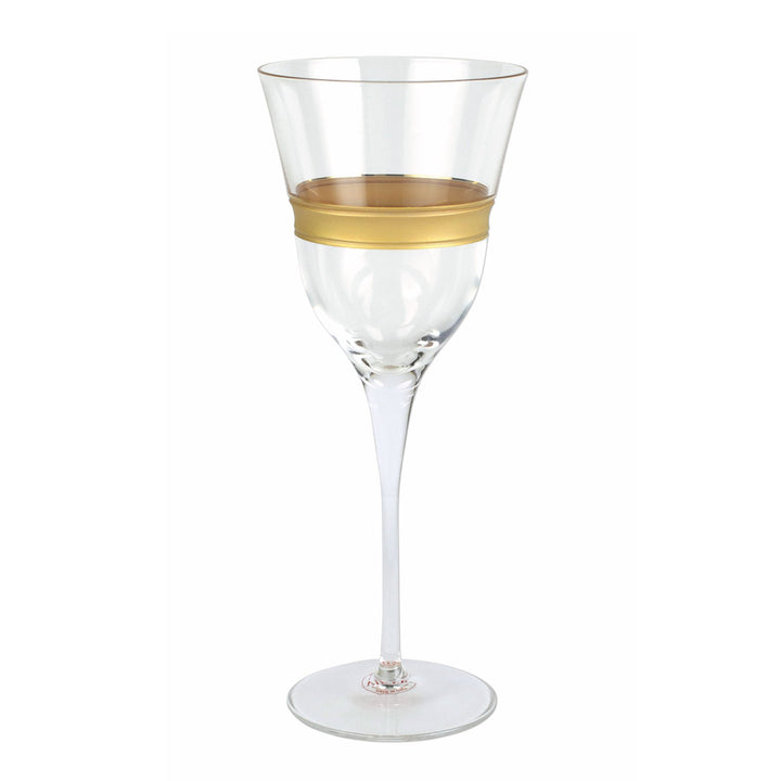 Vietri Raffaello Wine Glass, Banded