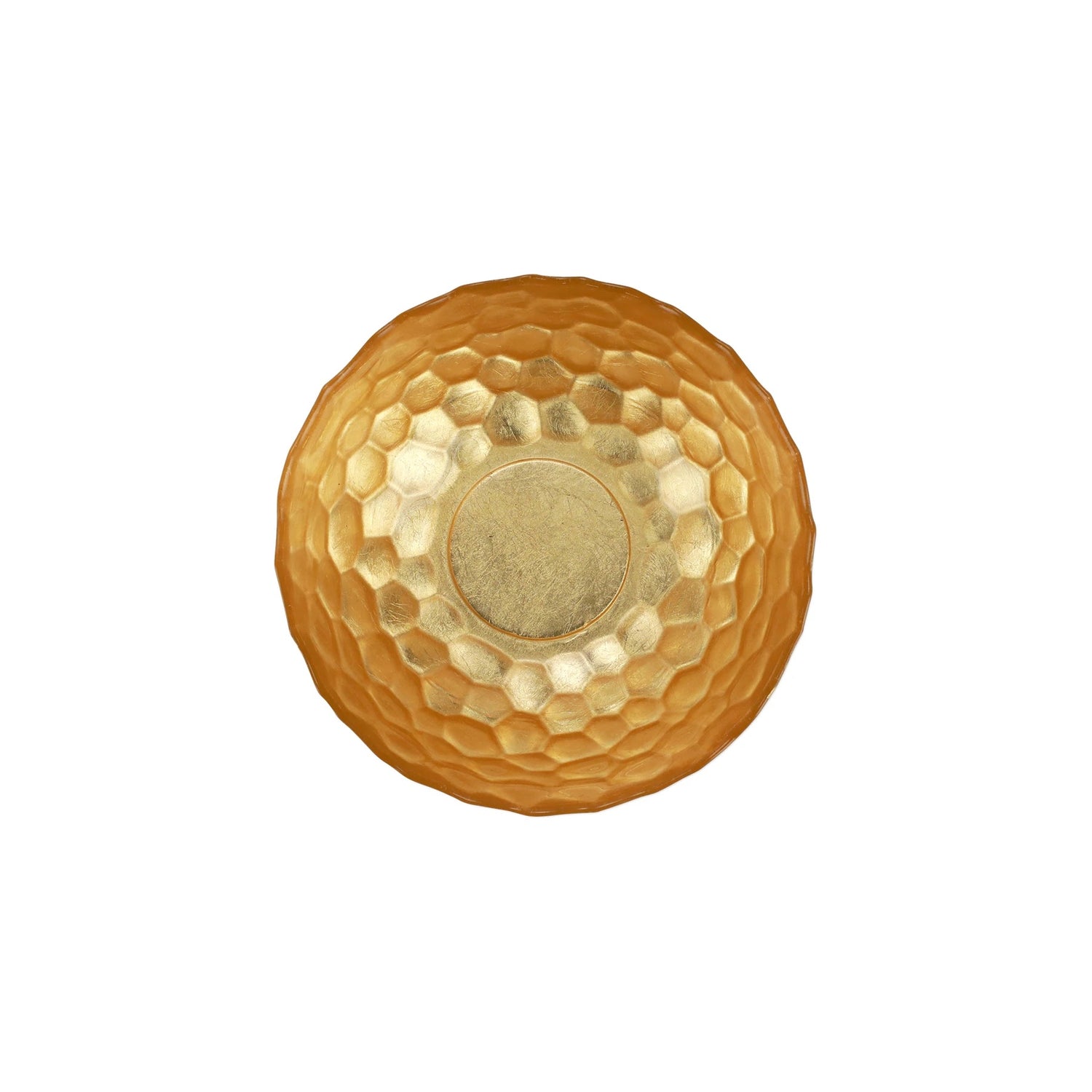 Vietri Rufolo Glass Gold Honeycomb Small Bowl