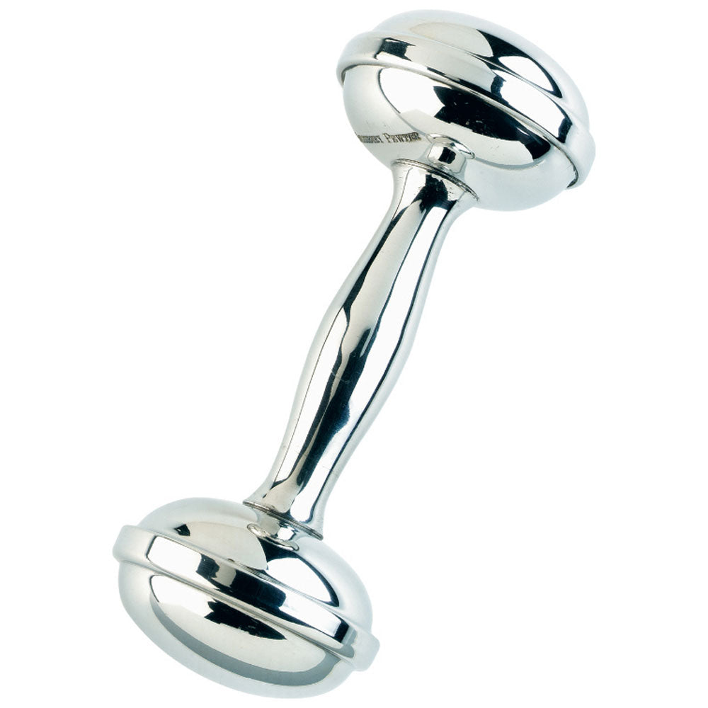 Pewter Dumbbell Rattle