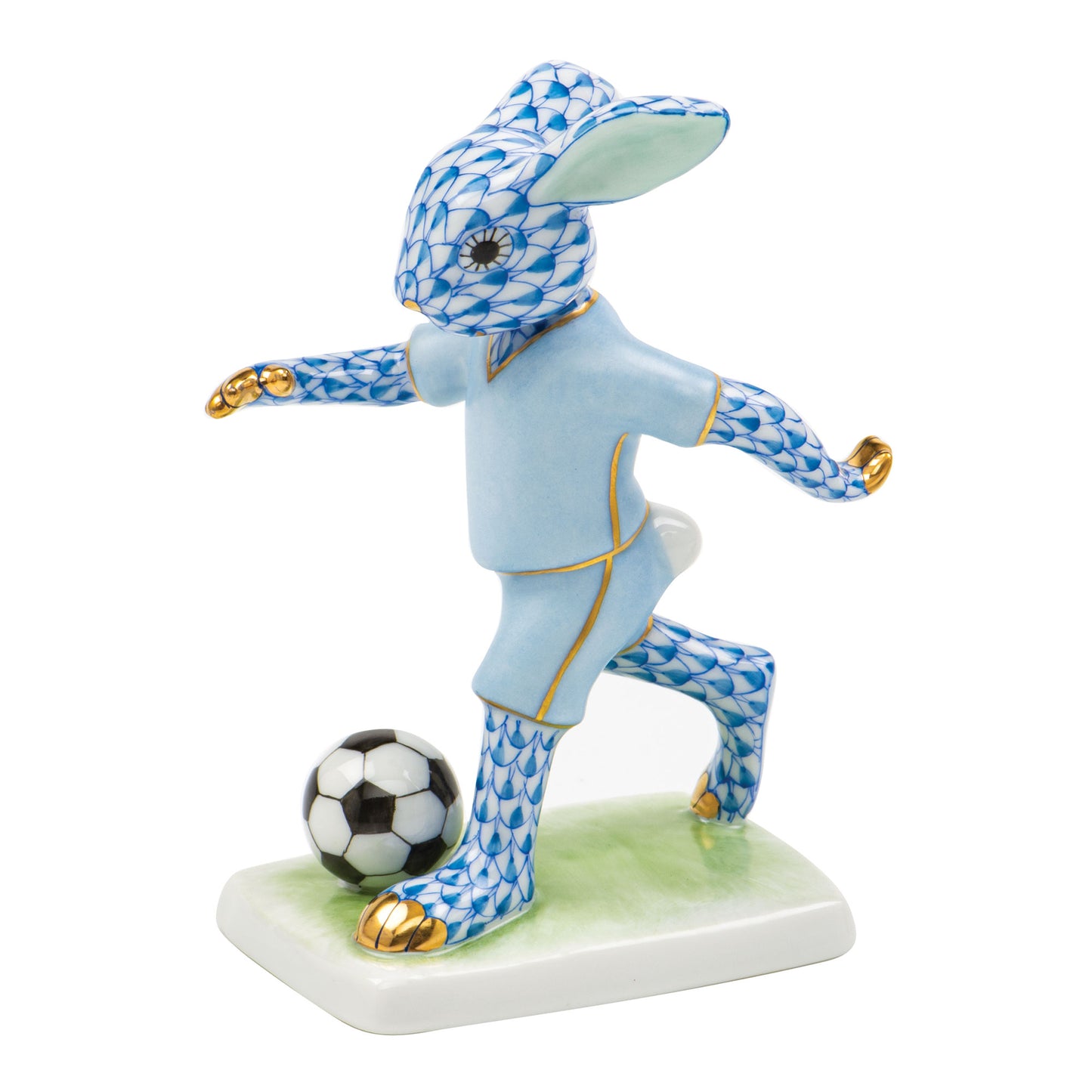 Herend Soccer Bunny, Blue
