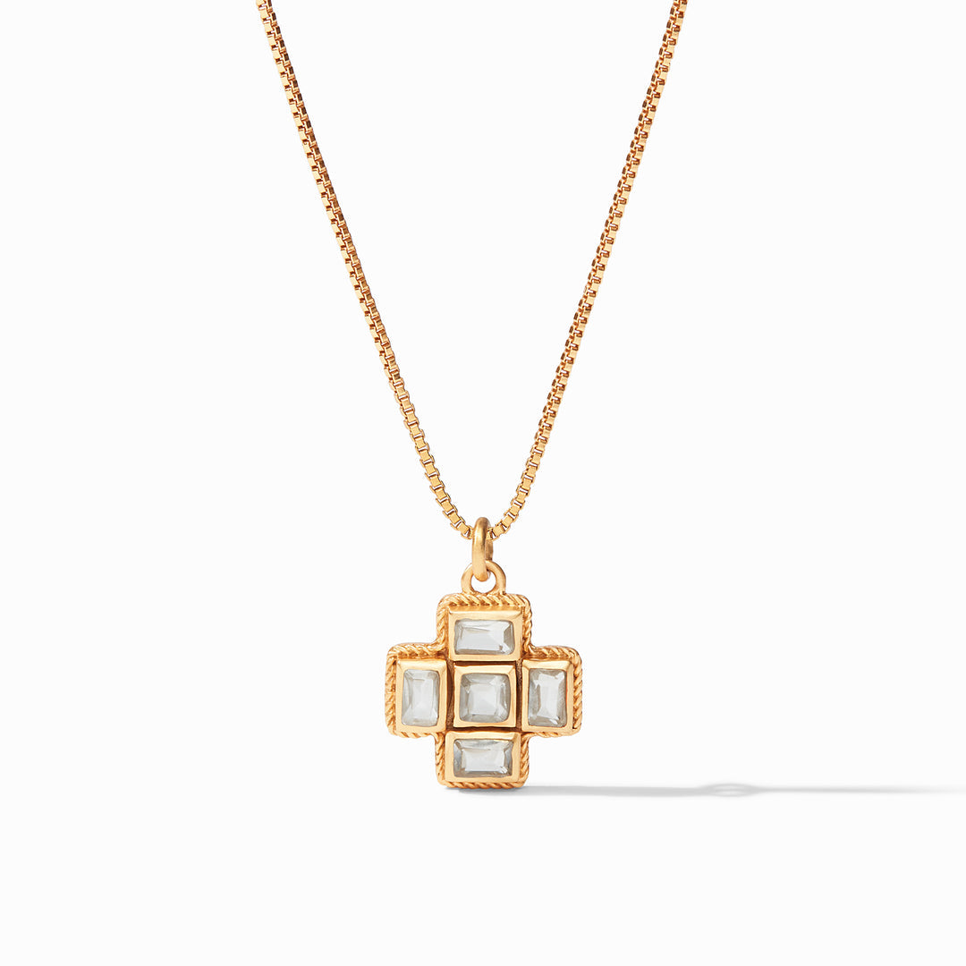 Julie Vos Savoy Delicate Necklace, Clear Crystal