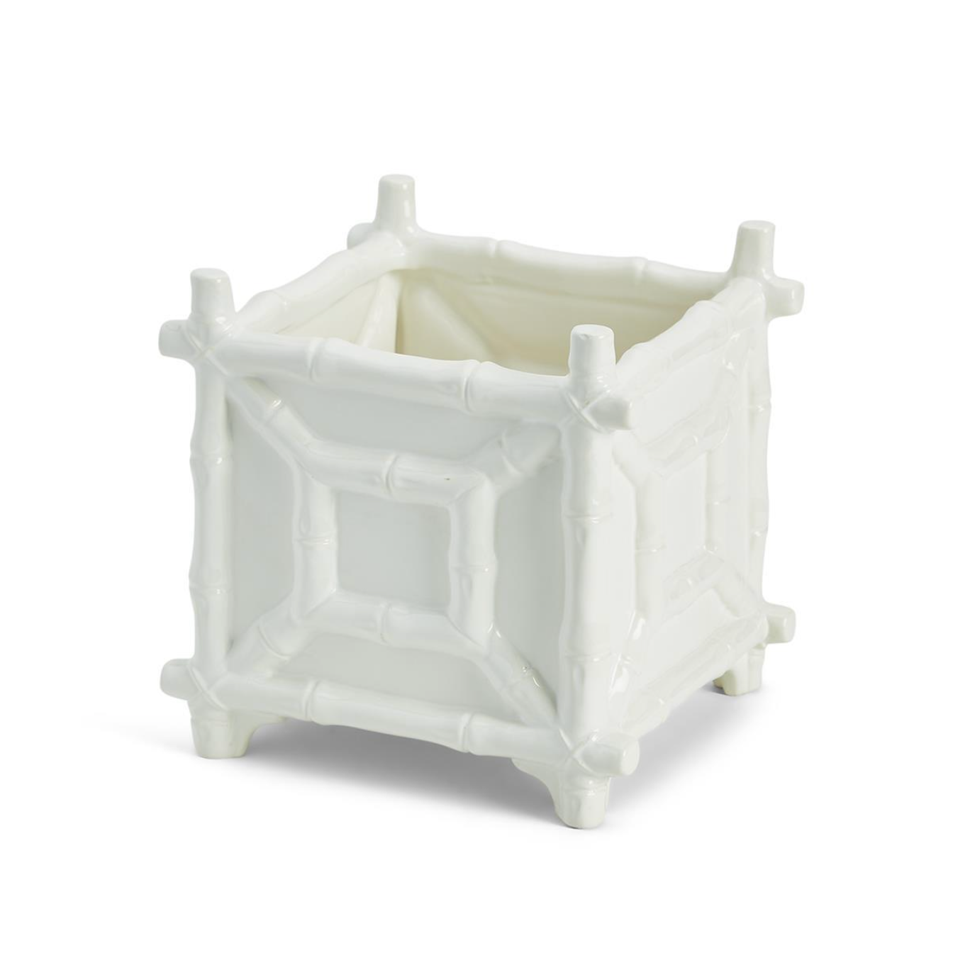 Hampton Faux Bamboo Fretwork Cachepot