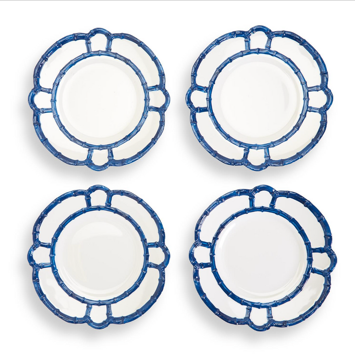 Bamboo Touch Plates Set of 4, Blue