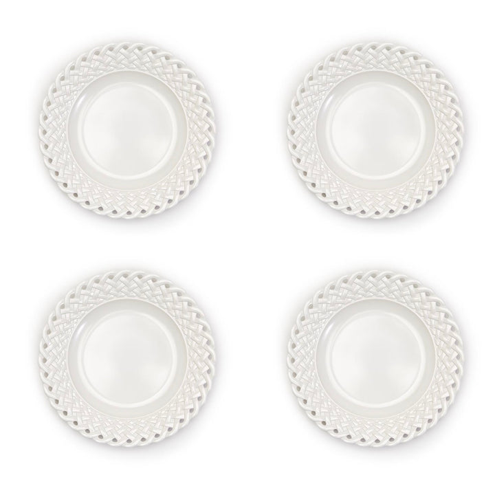 Lattice Melamine Plates Set of 4