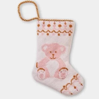 Bauble Stockings Bear-y Christmas in Pink by Shuler Studio