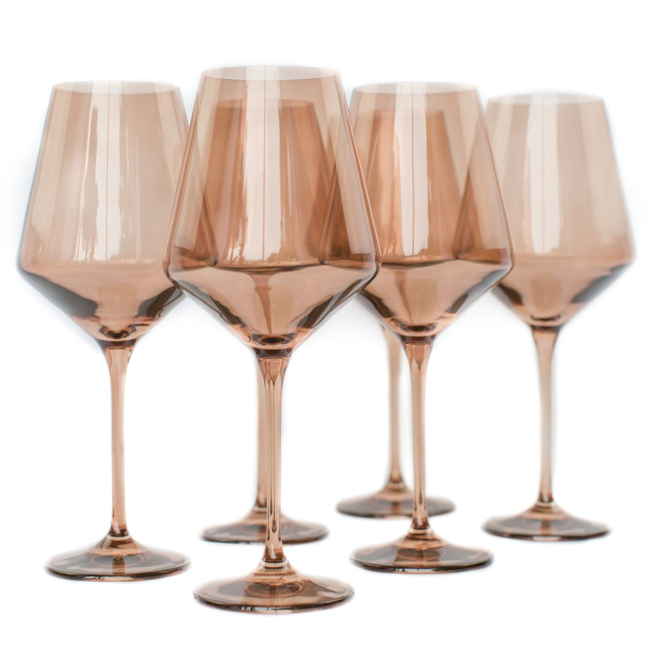 Estelle Colored Glass, Wine Glasses, Set of 6
