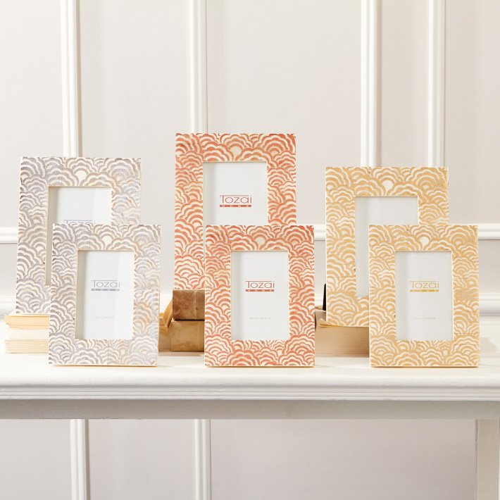 Clouds Bone Foil 4 x 6 Frame