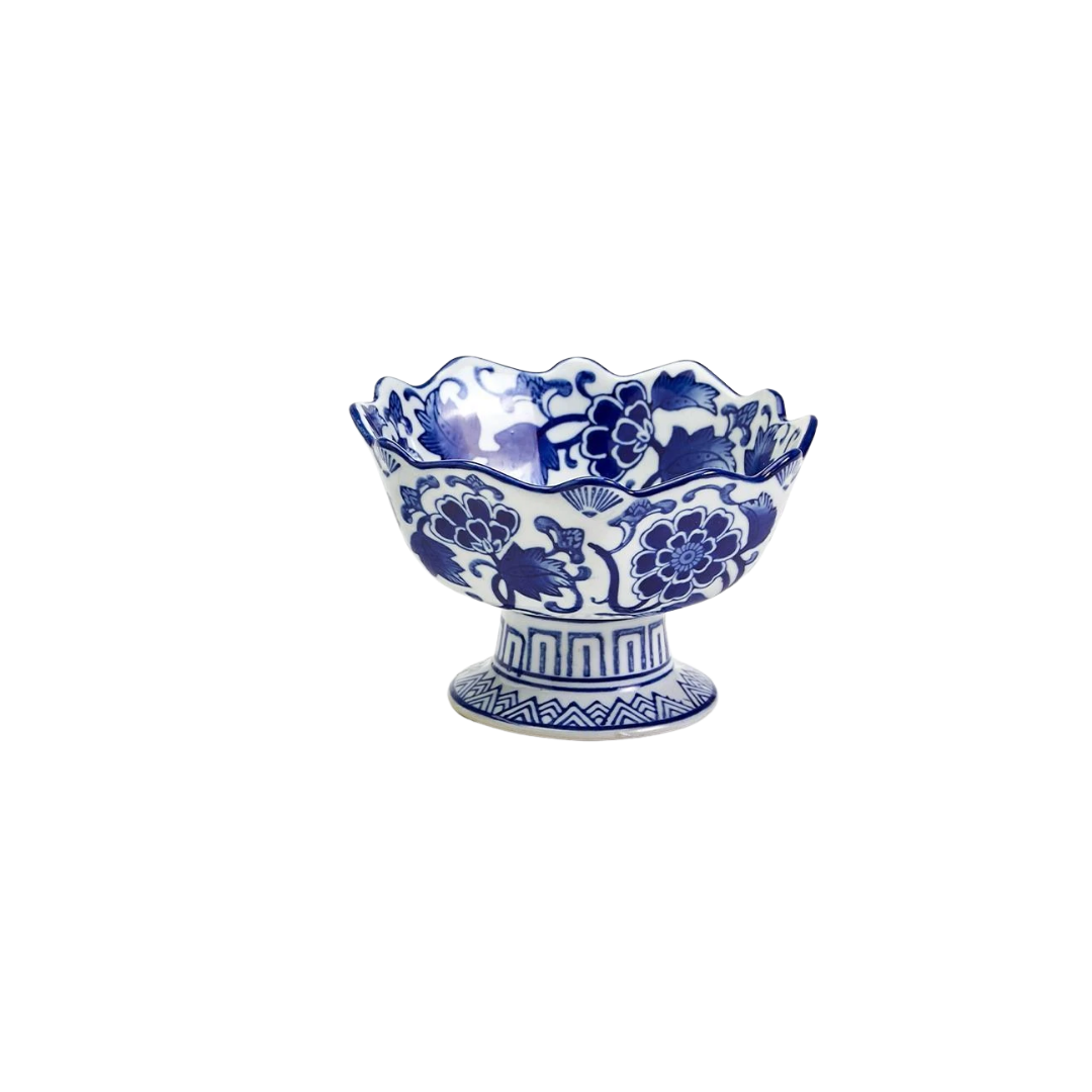 Scalloped Edge Footed Bowl