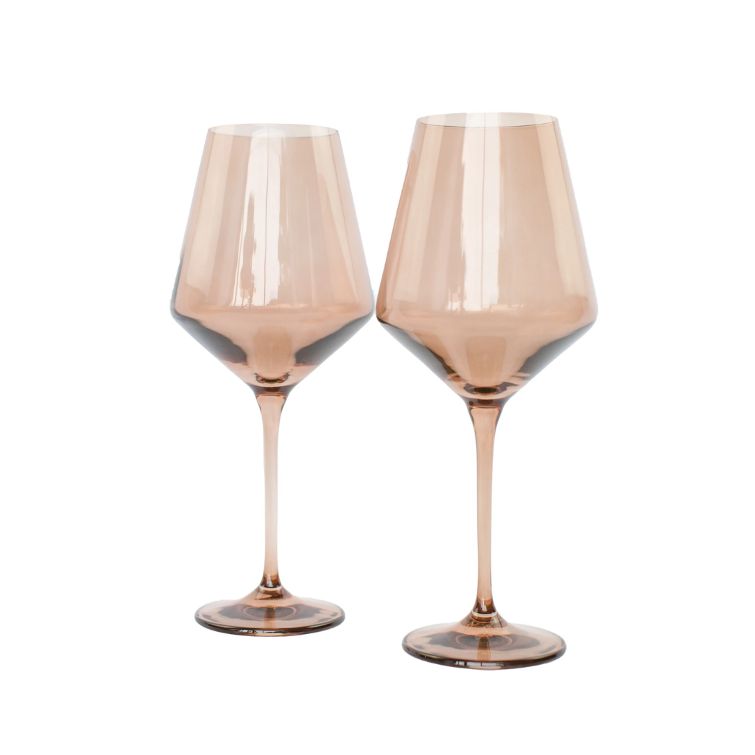 Estelle Colored Glass, Wine Glasses, Set of 2