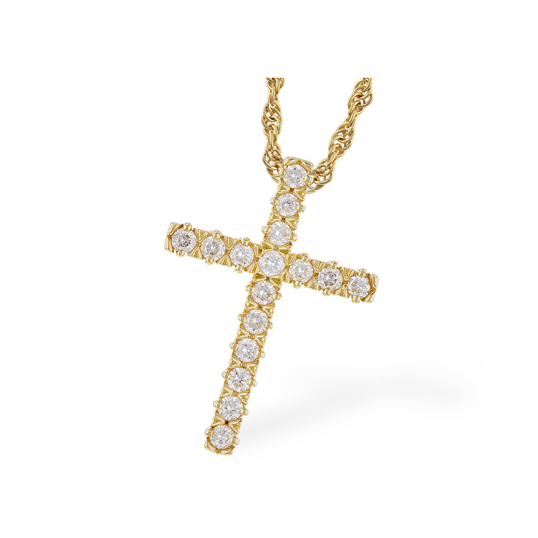 Diamond Cross Necklace, .25 carat