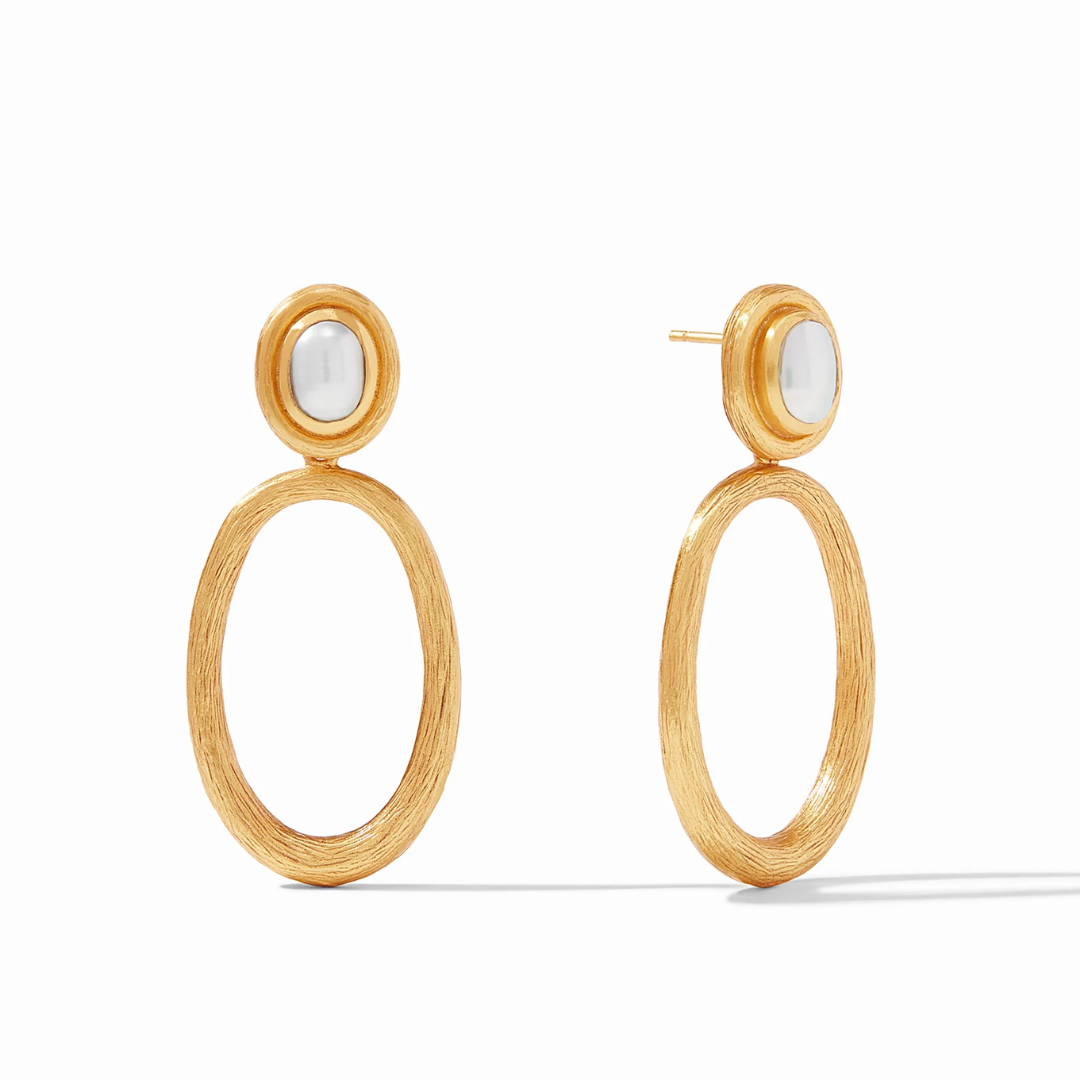 Julie Vos Simone Statement Earring, Pearl