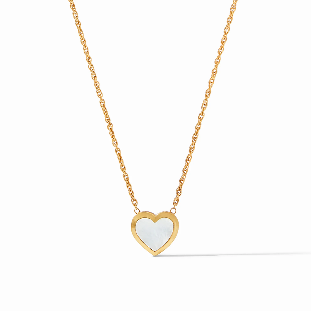 Julie Vos Heart Solitaire Necklace