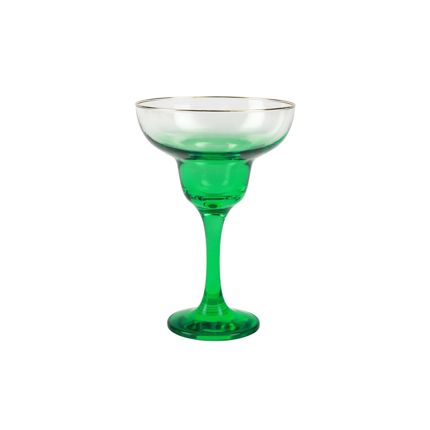 Vietri Rainbow Emerald Margarita Glass
