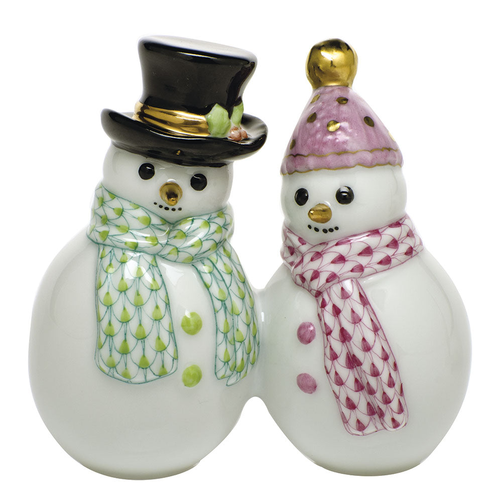 Herend Snowman Couple