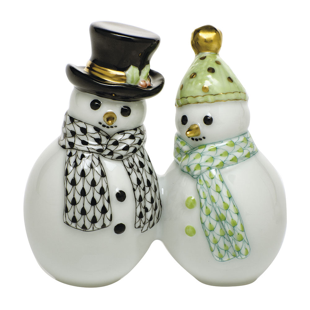 Herend Snowman Couple