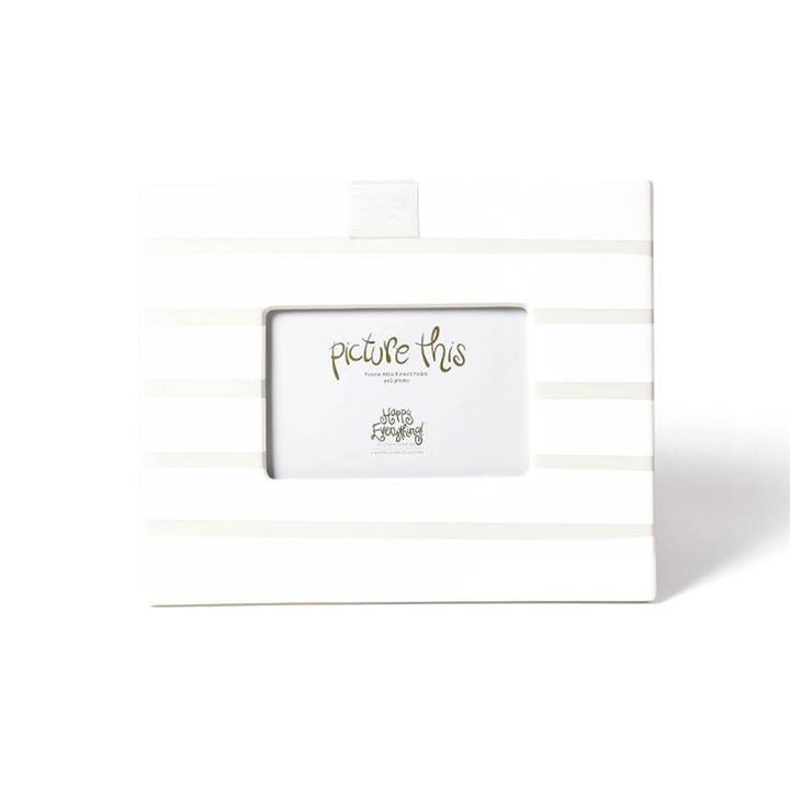Happy Everything White Stripe Mini Frame