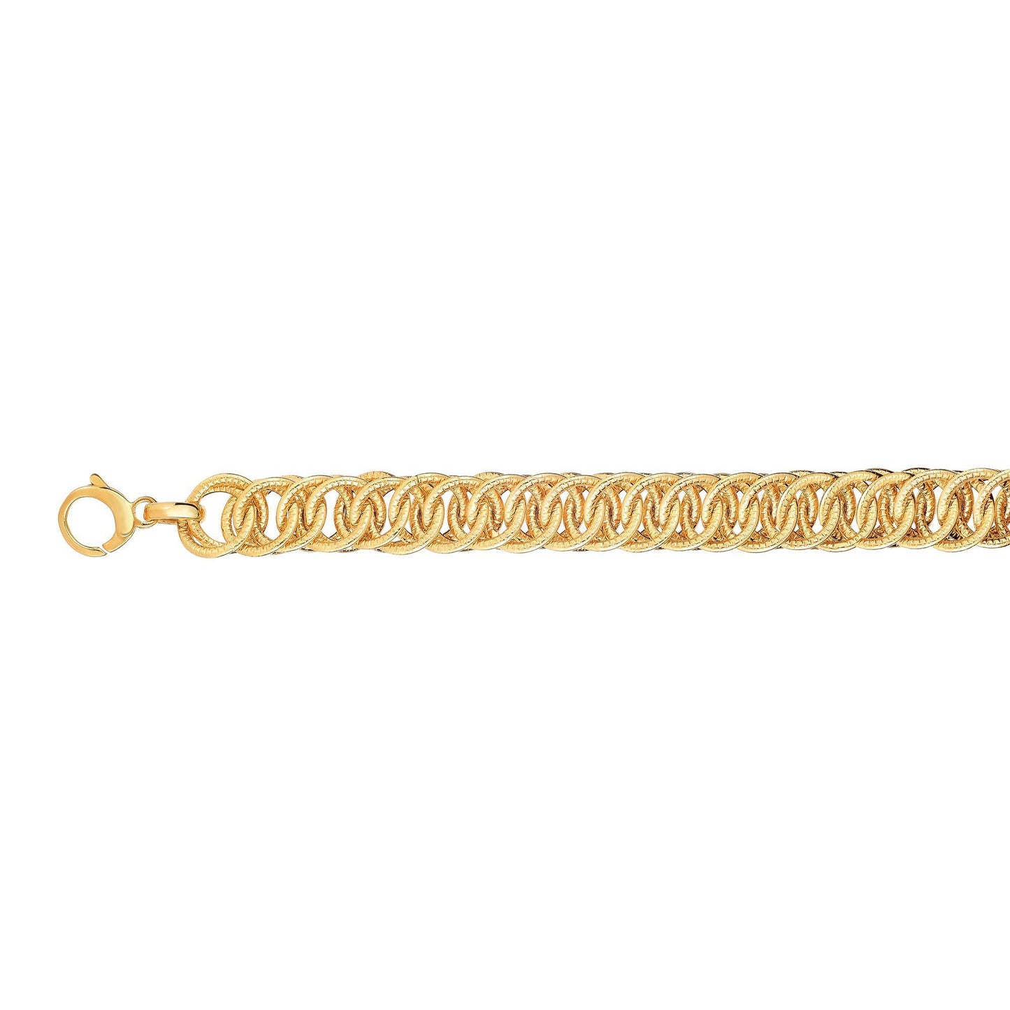 RCG 14k YG Reversible & Double Link Bracelet