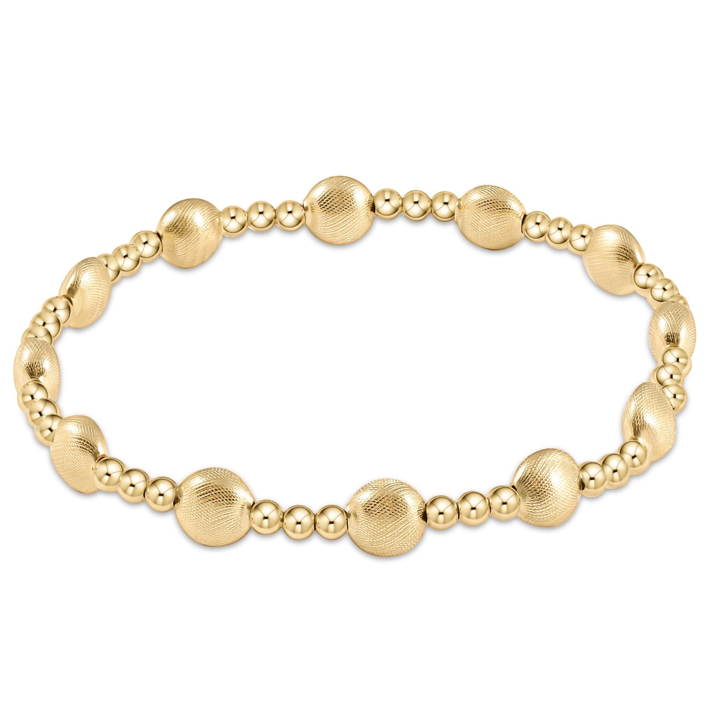 enewton Extends - Honesty Gold Sincerity Pattern 6mm Bead Bracelet