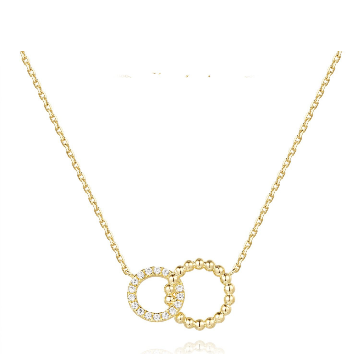 Diamond Interlocking Circle Necklace