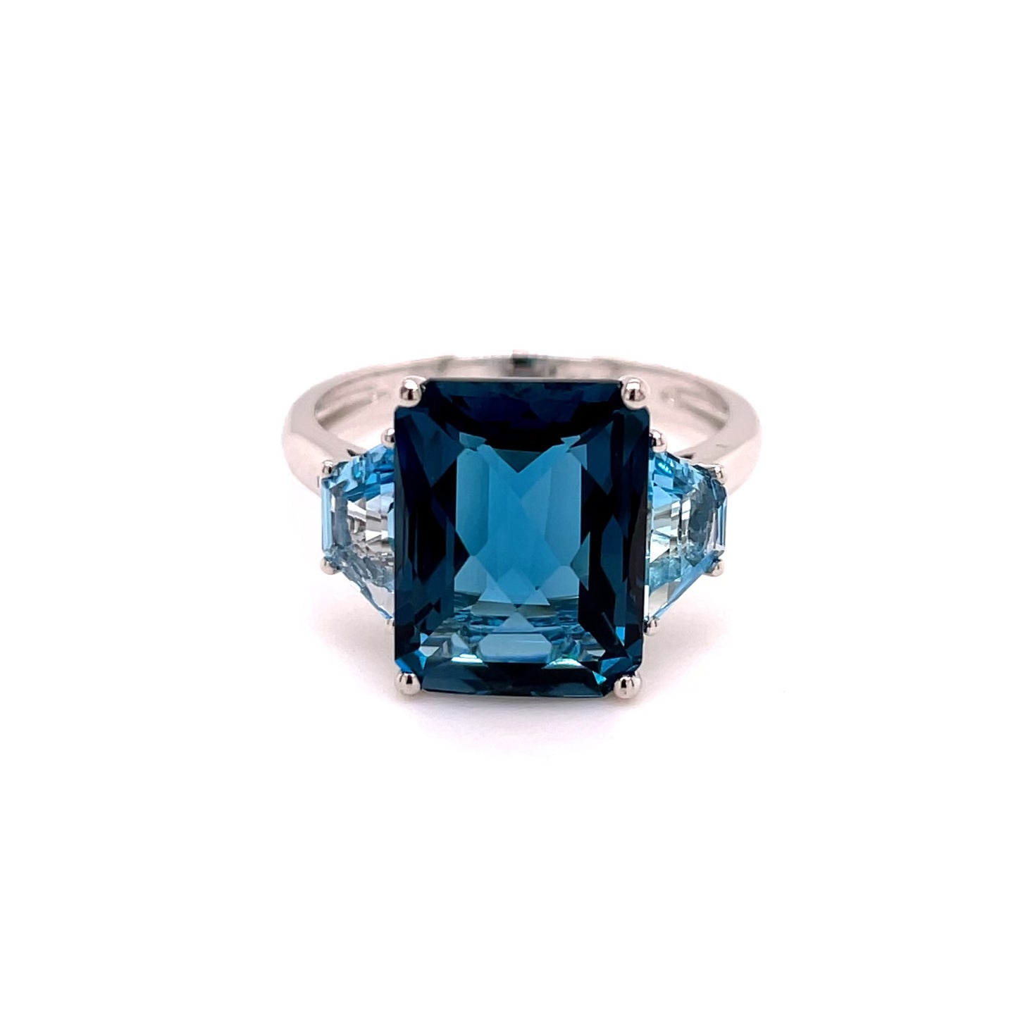14K WG  London Blue /Blue Topaz Ring