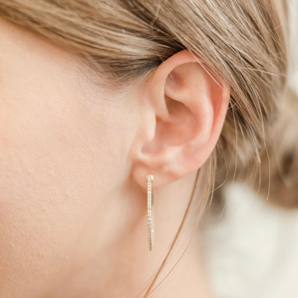 Diamond Hoop Earrings
