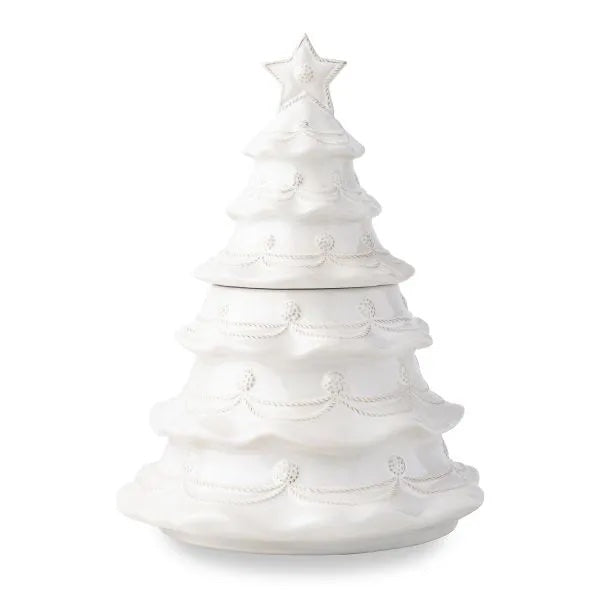 Juliska Berry & Thread Whitewash Christmas Tree Cookie Jar