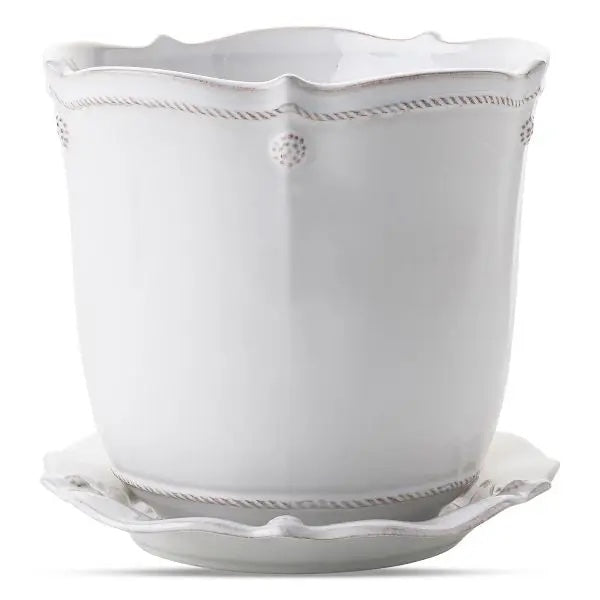 Juliska Berry & Thread 7" Planter w/ Saucer, Whitewash