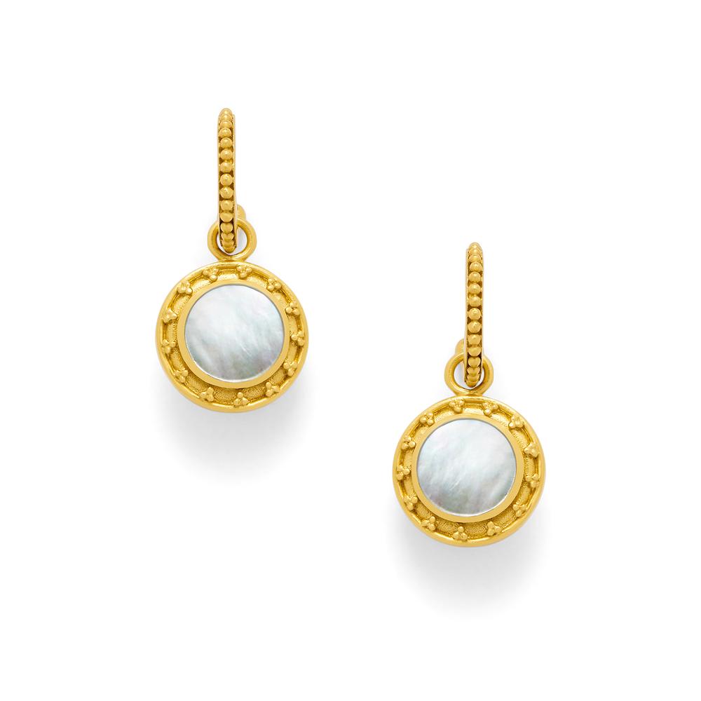 Julie Vos Sofia Earrings, Pearl and Mother of Pearl