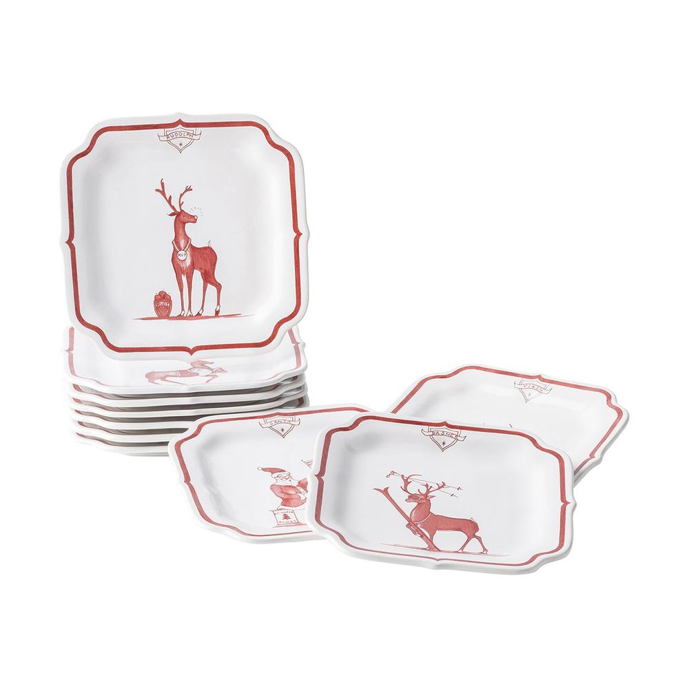 Juliska Reindeer Games Party Plates, Set of 12